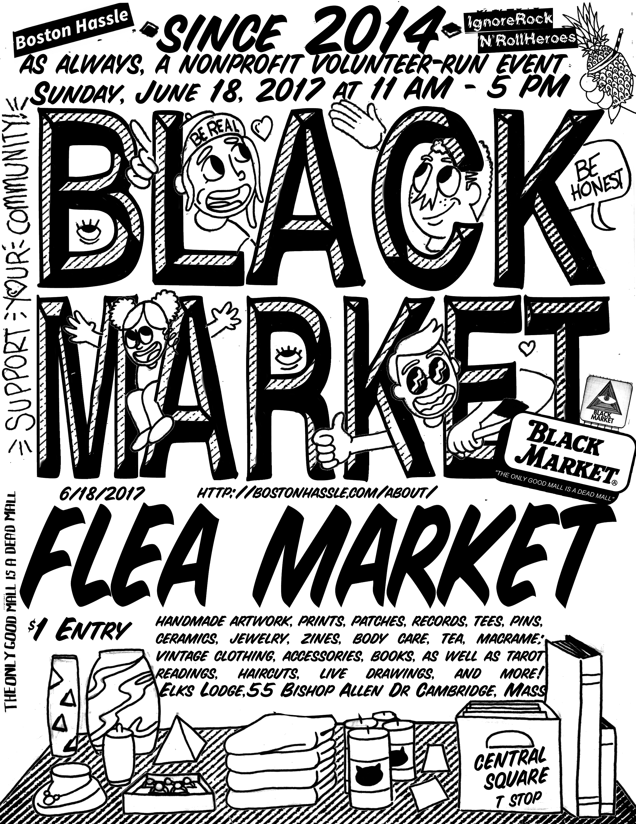 Black Market: Flea/artisan/makers Market - Flea Market Black And White, Transparent background PNG HD thumbnail