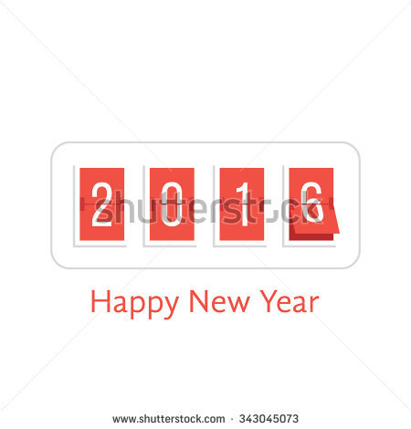 Happy New Year With 2016 Scoreboard. Concept Of Flipboard Numerical, Celebrate, 2016 Year - Flipboard Vector, Transparent background PNG HD thumbnail