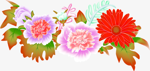 Decorative Peony Flower Hd Material, Ps Late Creative Floral Design, Hd Flower, Hd Flowers Free Png Image - Floral, Transparent background PNG HD thumbnail