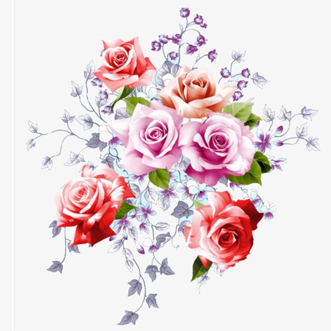 Hd Cover Illustration Flower Watercolor Flower, Hand Painted Flowers, Hd, Front Cover Free Png And Psd - Floral, Transparent background PNG HD thumbnail