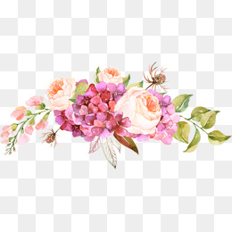 Pink Flowers - Floral, Transparent background PNG HD thumbnail
