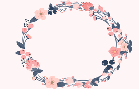 Blue And Pink Floral Wreath Fabric By Hudsondesigncompany On Spoonflower   Custom Fabric - Floral Wreath, Transparent background PNG HD thumbnail