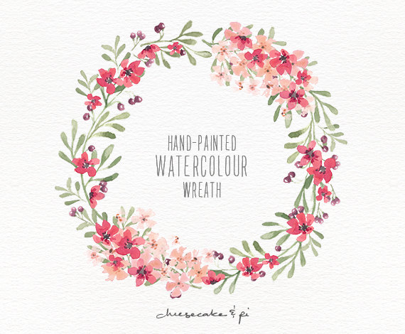 Watercolor Wreath: 1 Png Floral Clip Art / By Cheesecakeandpi | Graphic | Pinterest | Clip Art, Wreaths And Watercolor - Floral Wreath, Transparent background PNG HD thumbnail