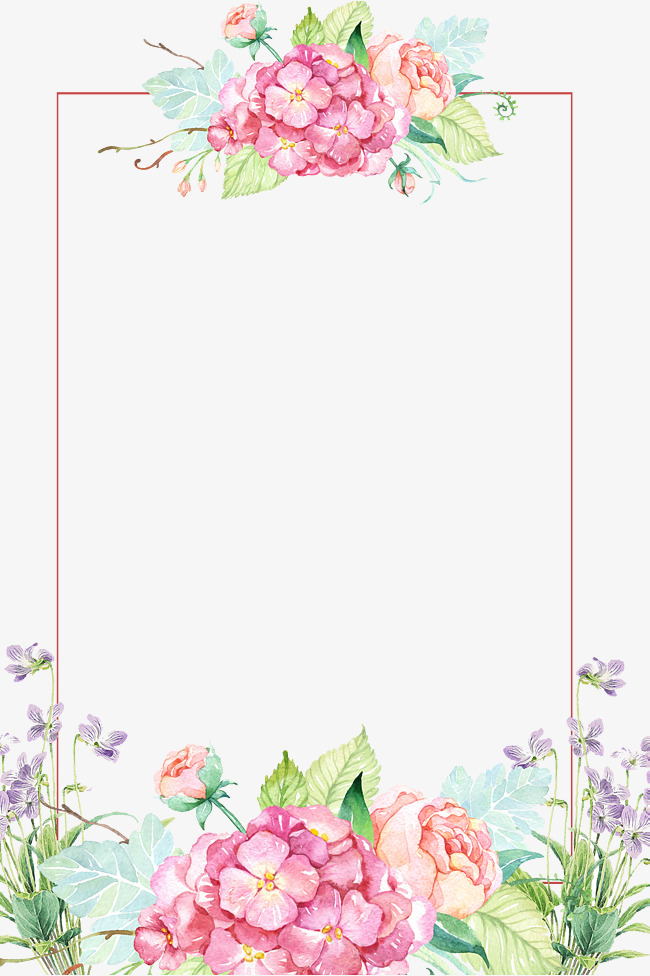 Beautiful Flower Borders, Flower Borders, Hand Painted Flowers, Flowers Png And Psd - Flower Jpg, Transparent background PNG HD thumbnail
