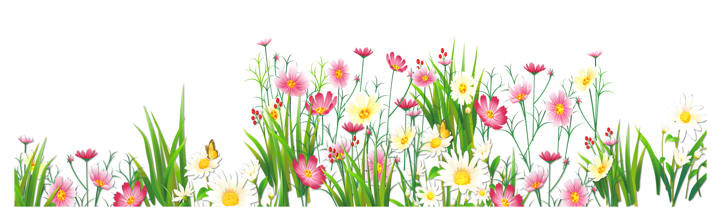 Grass Ground With Pink Flowers Png Clipart | Spring Borders | Pinterest | Clip Art - Flower Jpg, Transparent background PNG HD thumbnail