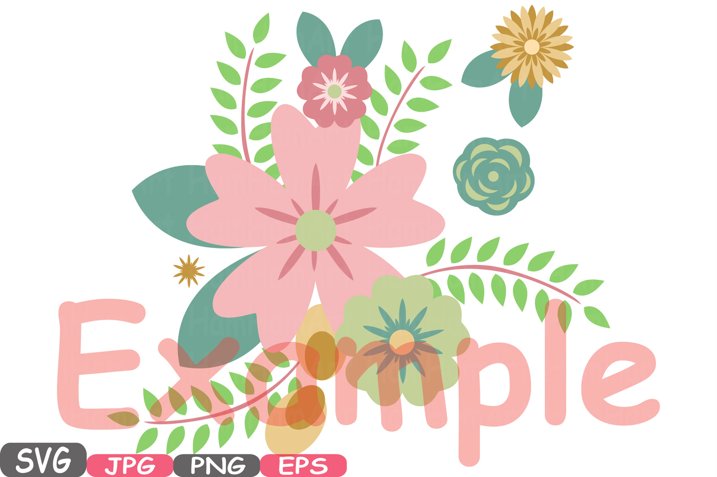 Wedding Flowers Vintage Floral Invitation Cutting Files Svg Eps Png Jpg Party Colorful Clip Art Vector Graphics Clipart  16Sv By Hamhamart | Thehungryjpeg. Hdpng.com  - Flower Jpg, Transparent background PNG HD thumbnail
