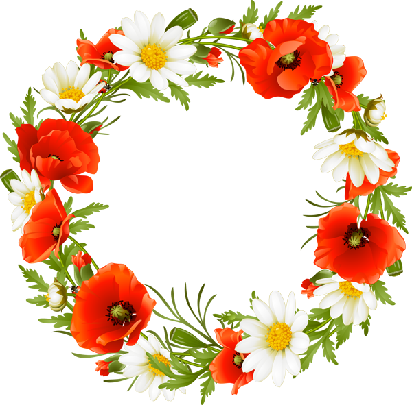 Bullet Journals - Flower Wreath, Transparent background PNG HD thumbnail