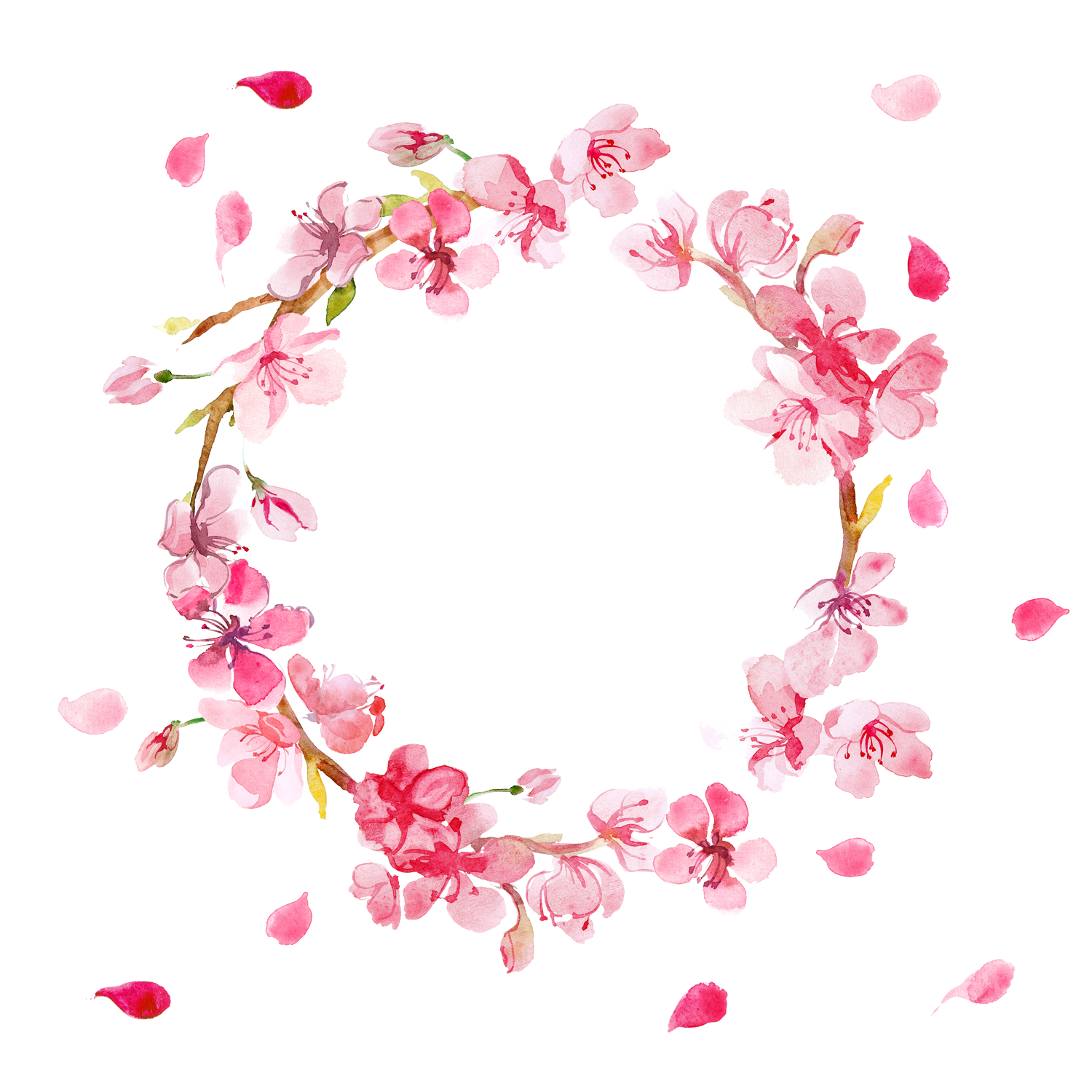 Free Pink Flowers Wreath Png - Flower Wreath, Transparent background PNG HD thumbnail
