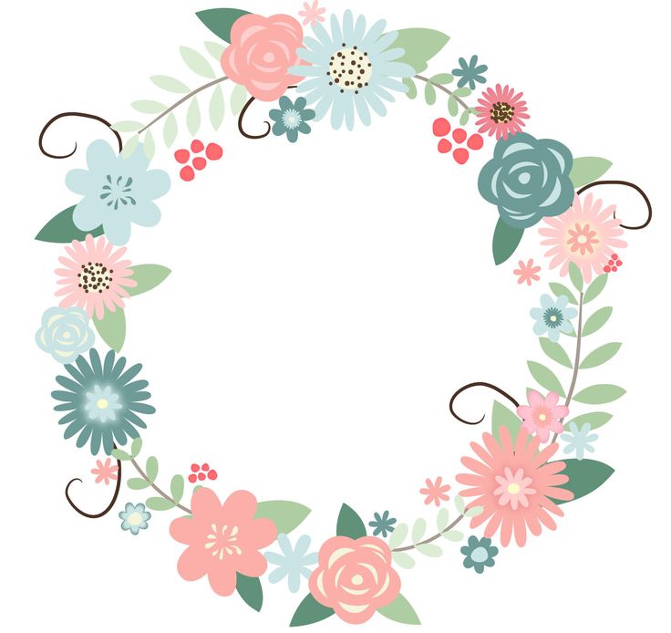 Recolored Floral Wreath. - Flower Wreath, Transparent background PNG HD thumbnail