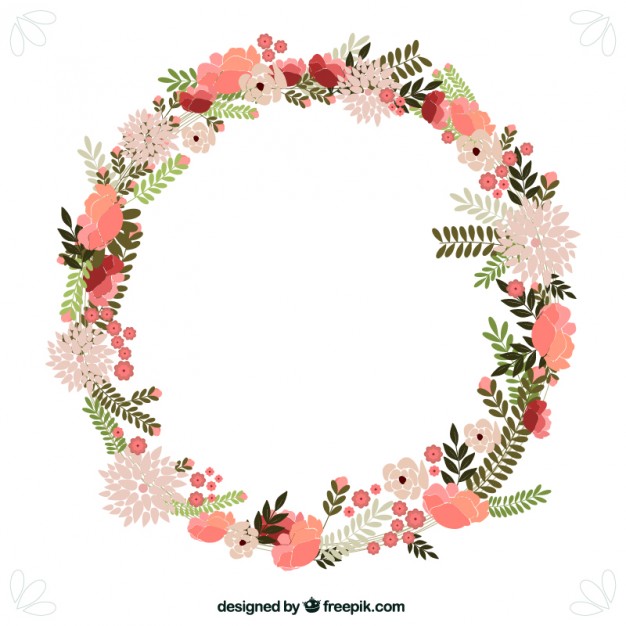 Spring Flowers Wreath Free Vector - Flower Wreath, Transparent background PNG HD thumbnail