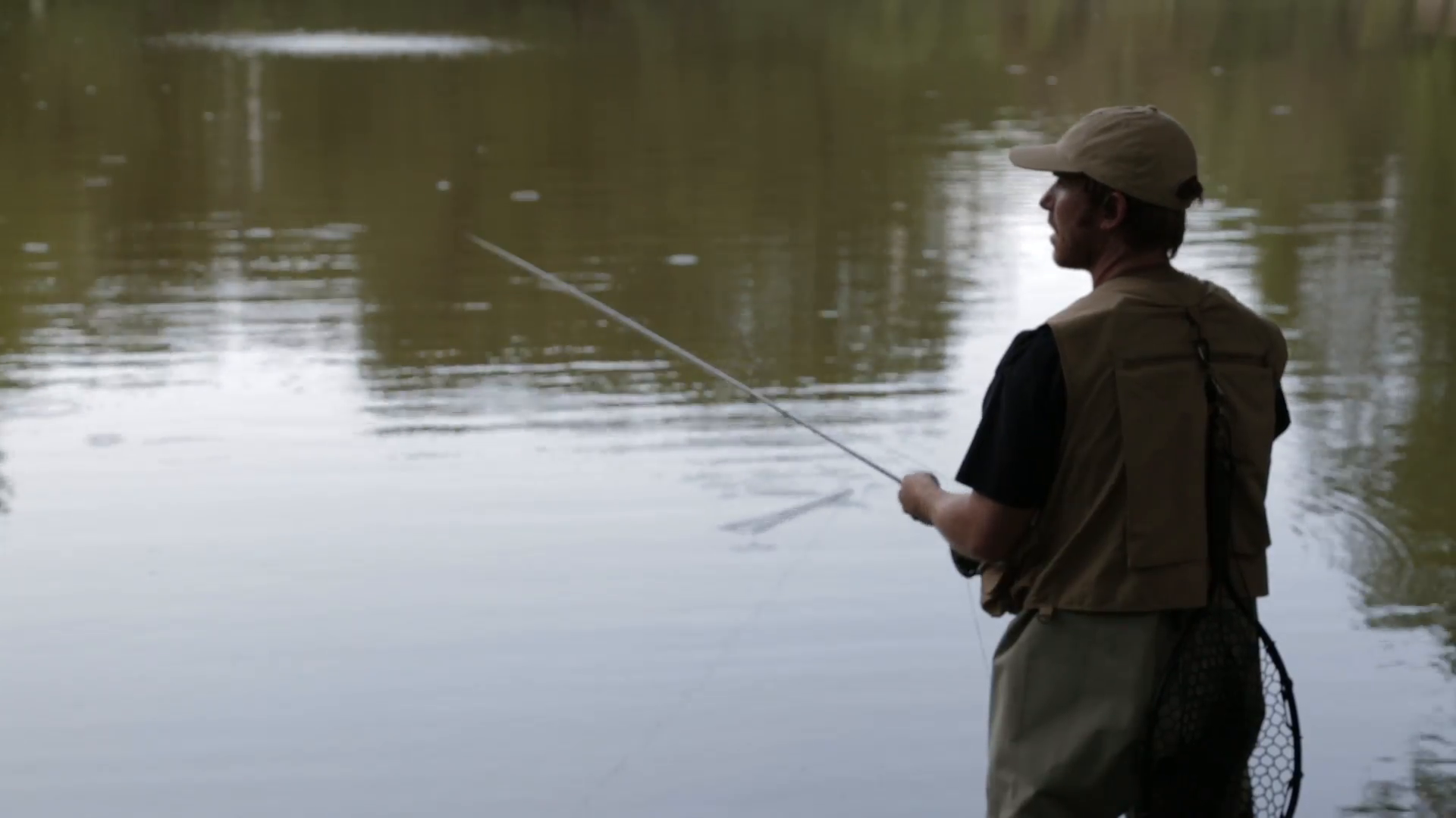 Fly Fishing. Young Male. Light Rain, 1080P Hd. Stock Video Footage   Videoblocks - Fly Fishing, Transparent background PNG HD thumbnail