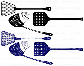 Black and White Fly Swatter C