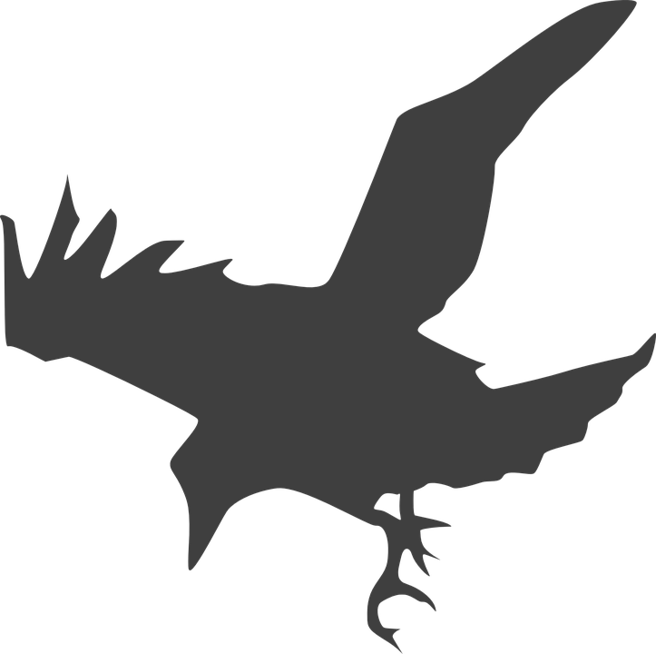 Flying Crow PNG Black And White - Crow Bird Black Fly La