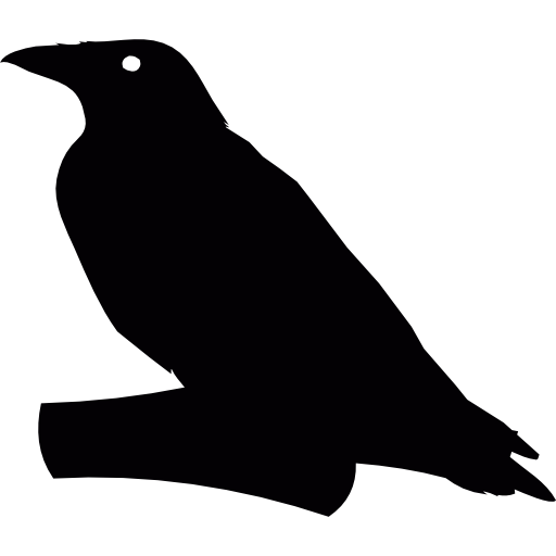 Flying Crow PNG Black And White -  SVG Plus