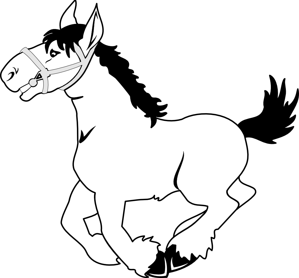 Pin Black  White clipart horse #10, Foal PNG Black And White - Free PNG