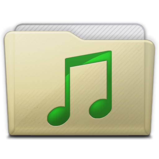 Beige Folder Music Icon 512X512 Png - Folder, Transparent background PNG HD thumbnail