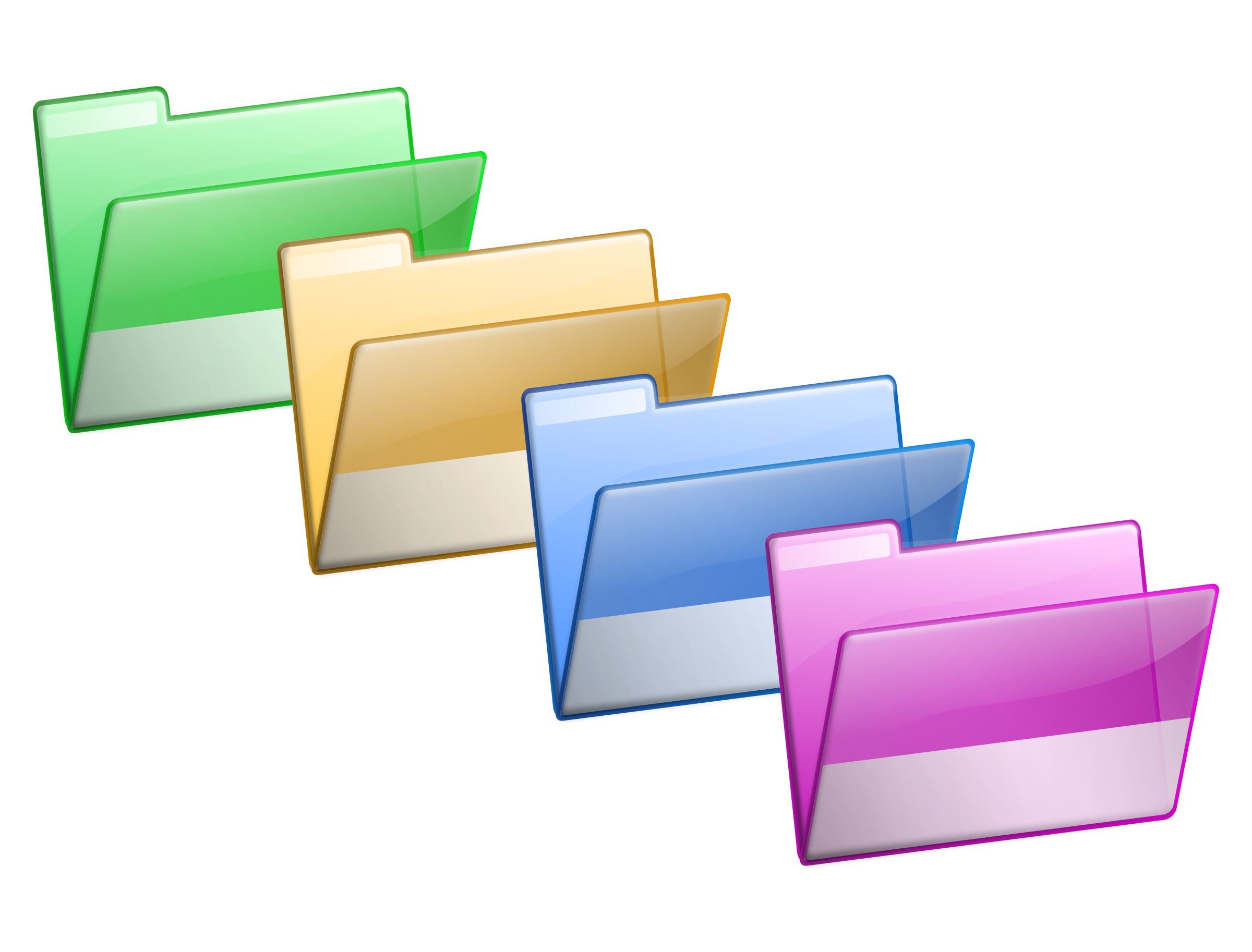 Png File Name: Colorful Folder Png - Folders, Transparent background PNG HD thumbnail