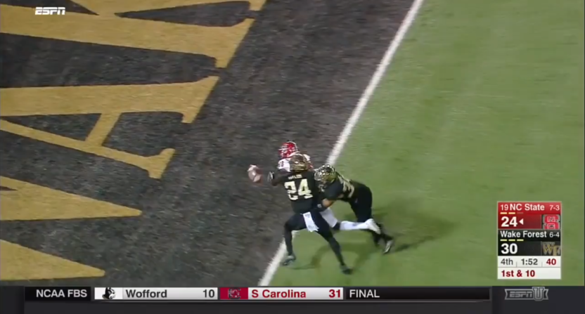 19 Nc State Loses To Wake Forest After Brutal Fumble At The Goal Line - Football Fumble, Transparent background PNG HD thumbnail