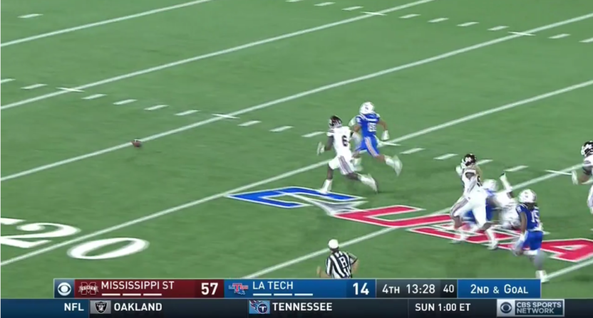 An Unbelievable Fumble Left Louisiana Tech With A 3Rd And 93 Vs Mississippi State - Football Fumble, Transparent background PNG HD thumbnail