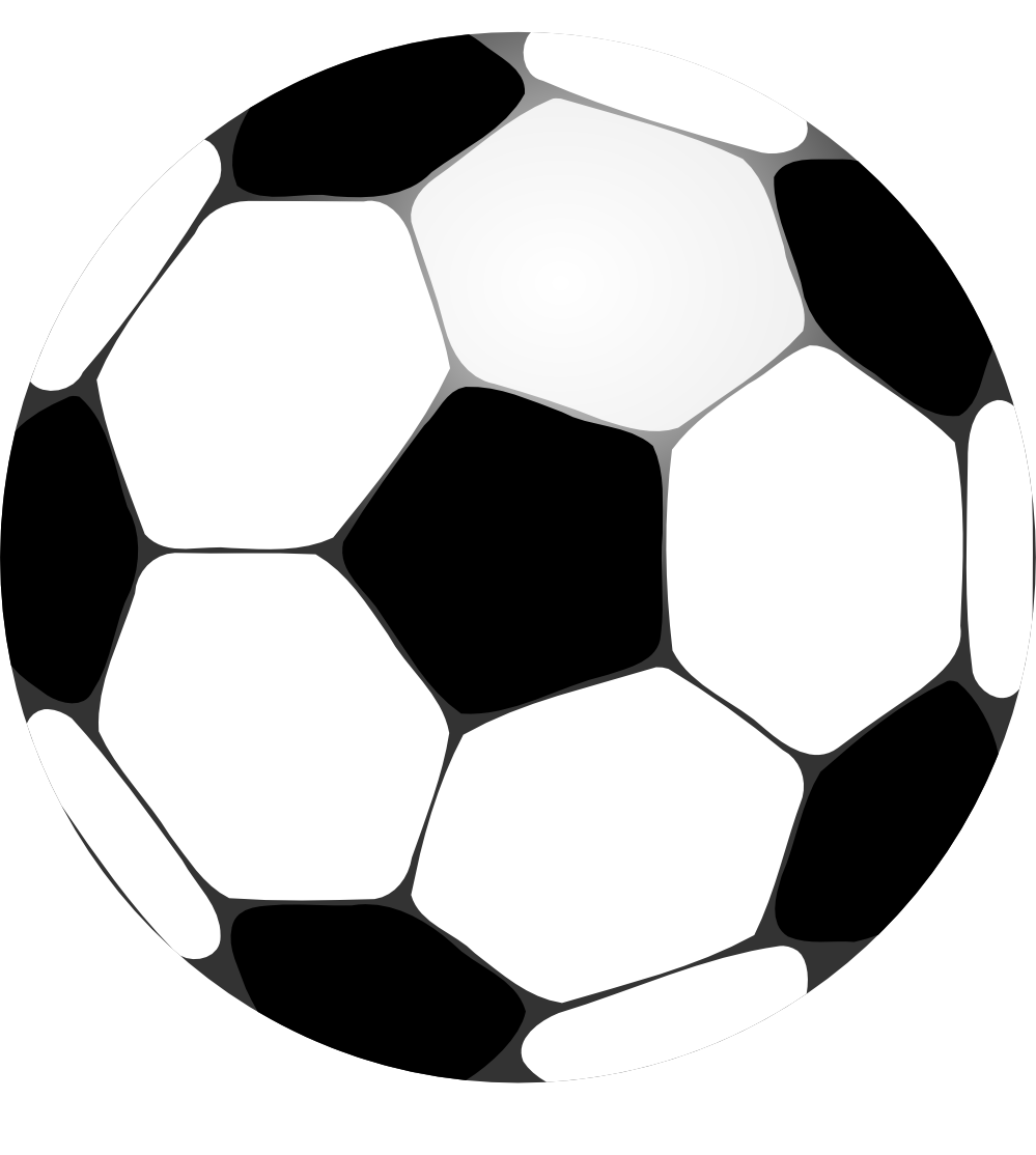 Football Clipart Black And White - Football, Transparent background PNG HD thumbnail
