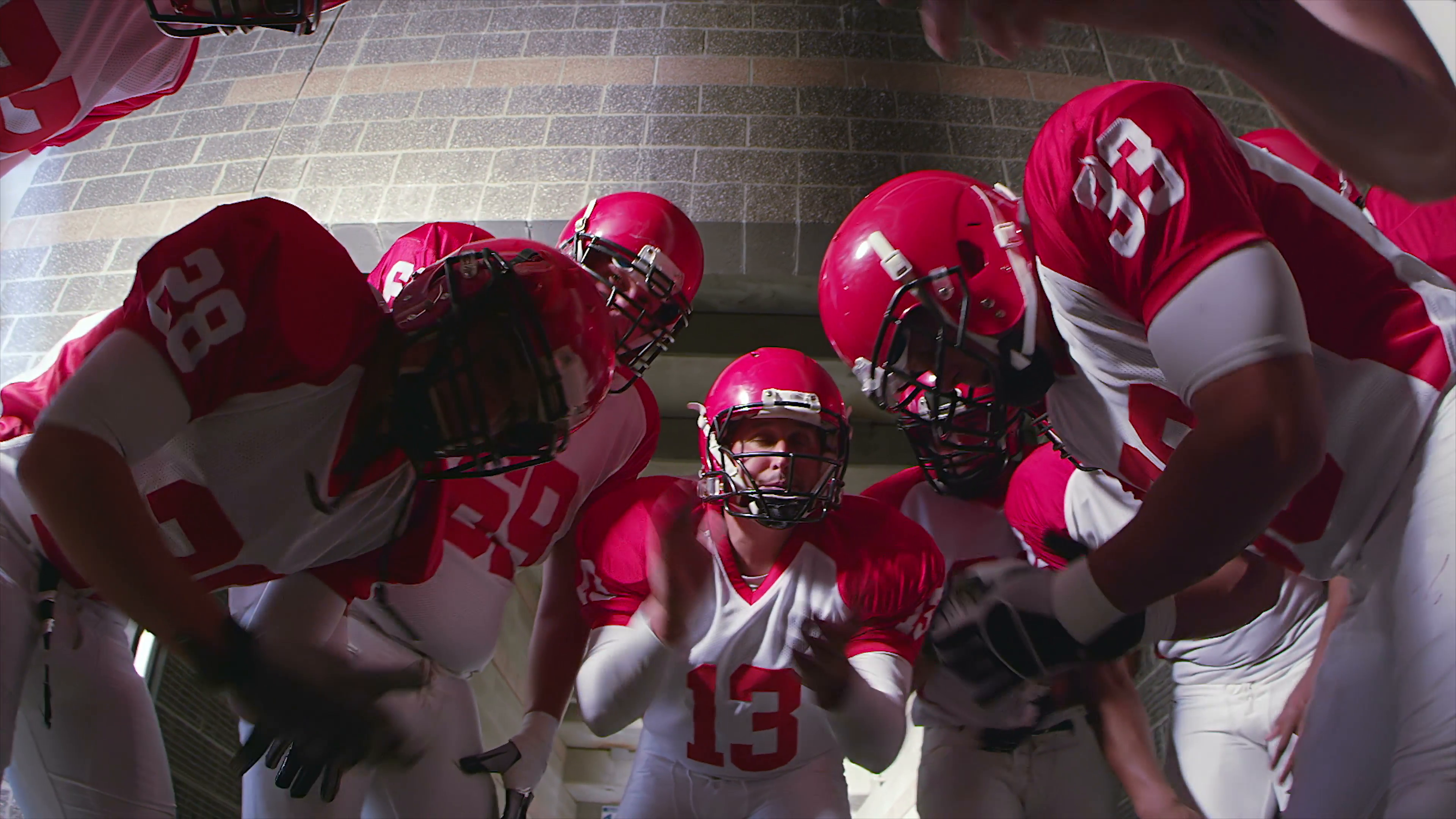 A Team Of Football Players Huddle And Clap To Get Hyped And Ready For The Game Stock Video Footage   Videoblocks - Football Huddle, Transparent background PNG HD thumbnail