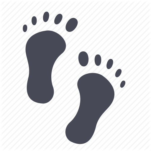 Footsteps silhouette variant 