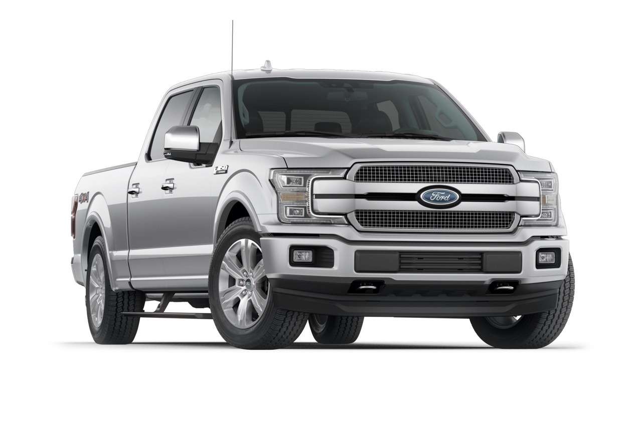 2018 F 150 Platinum - Ford Pickup Truck Black And White, Transparent background PNG HD thumbnail