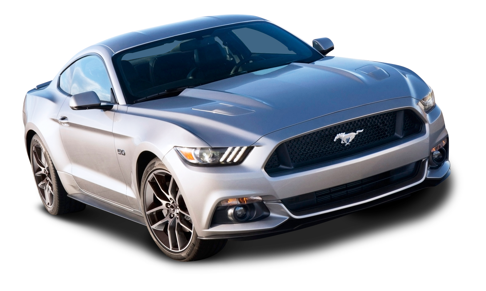 Ford Mustang Silver Car Png Image - Ford, Transparent background PNG HD thumbnail