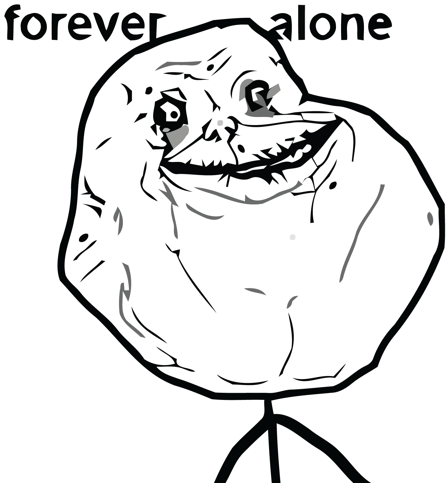 Sad Forever Alone L.png - Forever Alone, Transparent background PNG HD thumbnail