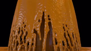 Animated Fountain Of Caramel Or Melted Toffee Filling Up Whole Screen. Transparent Background (Alpha Channel Embedded With Hd Png File) Motion Background   Hdpng.com  - Fountain, Transparent background PNG HD thumbnail