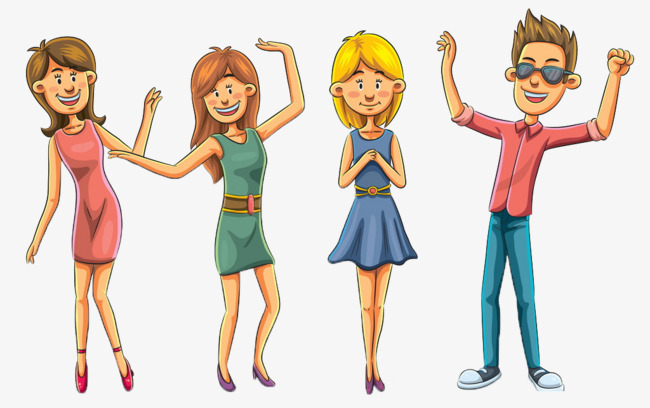 Four Boys And Girls Cartoon Clip 3, Cartoon, Boy, Girl Png Image And - Four Boys, Transparent background PNG HD thumbnail