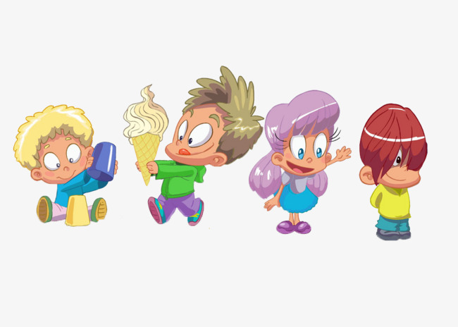 Four Different Abstract Cartoon Boys And Girls, Cartoon, Abstract, Boy Png Image And - Four Boys, Transparent background PNG HD thumbnail