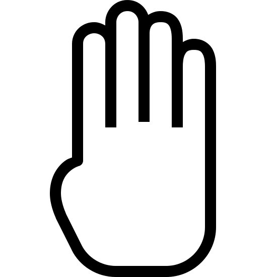 Four Fingers Icon - Fingers, Transparent background PNG HD thumbnail