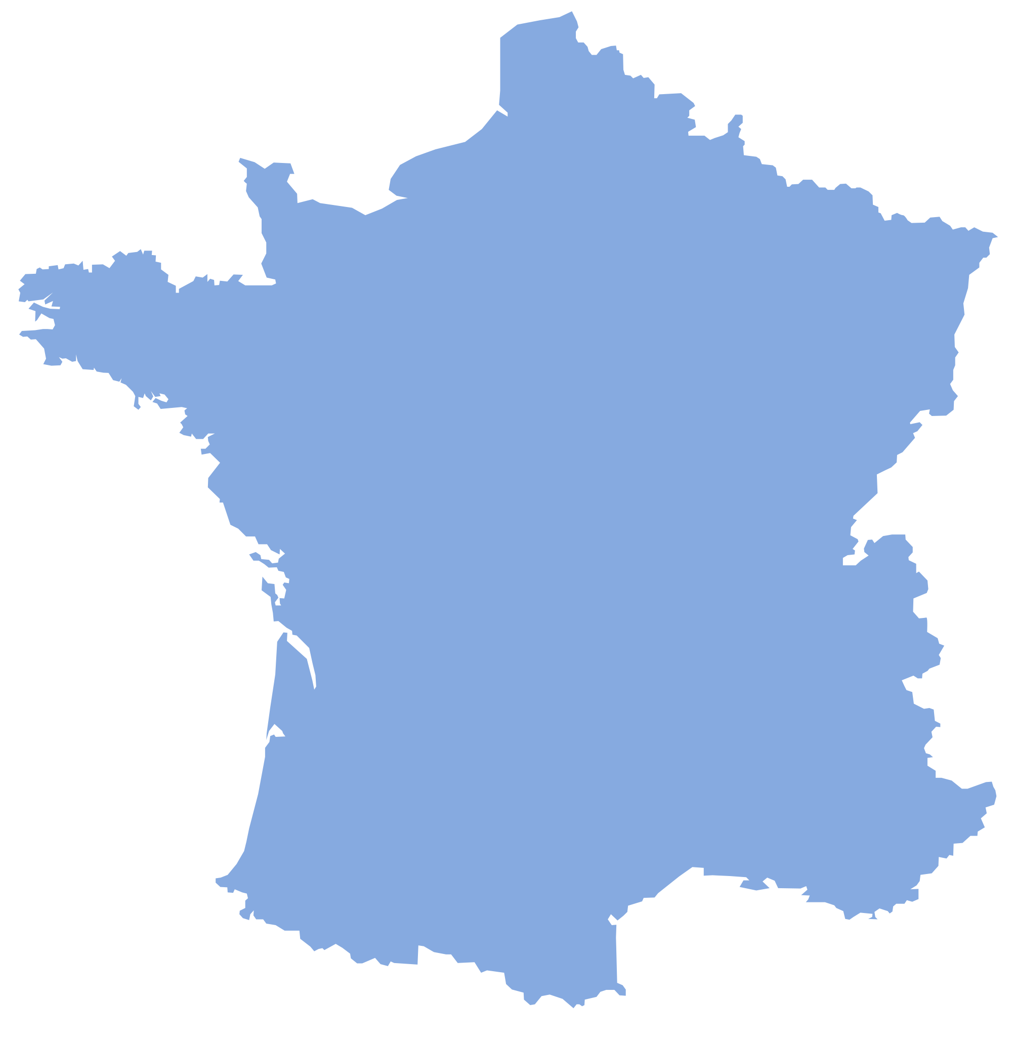 Blank France Map - France, Transparent background PNG HD thumbnail