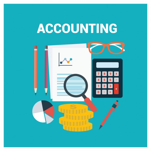 Flat accounting infographic