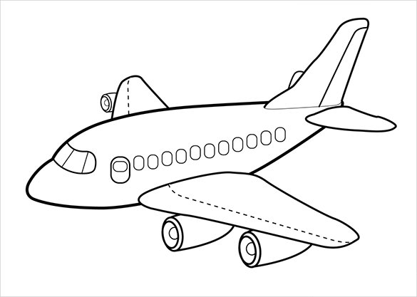 Airplanes Are Loved By All Kids At A Young Age. This Airplane Coloring Page Will Help You To Spend Fun Hours With Your Little Ones While You Watch Him Fill Hdpng.com  - Airplane For Kids, Transparent background PNG HD thumbnail