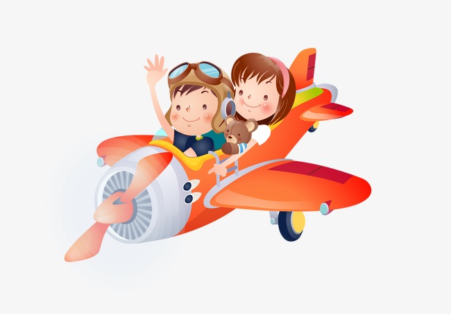 Fly Kids, Aircraft, Child, Cartoon Child Png And Psd - Airplane For Kids, Transparent background PNG HD thumbnail