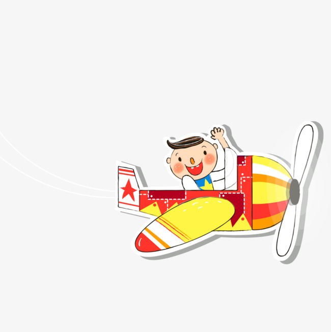 Open The Kids Of The Plane, White, Yellow, Wing Png Image And Clipart - Airplane For Kids, Transparent background PNG HD thumbnail