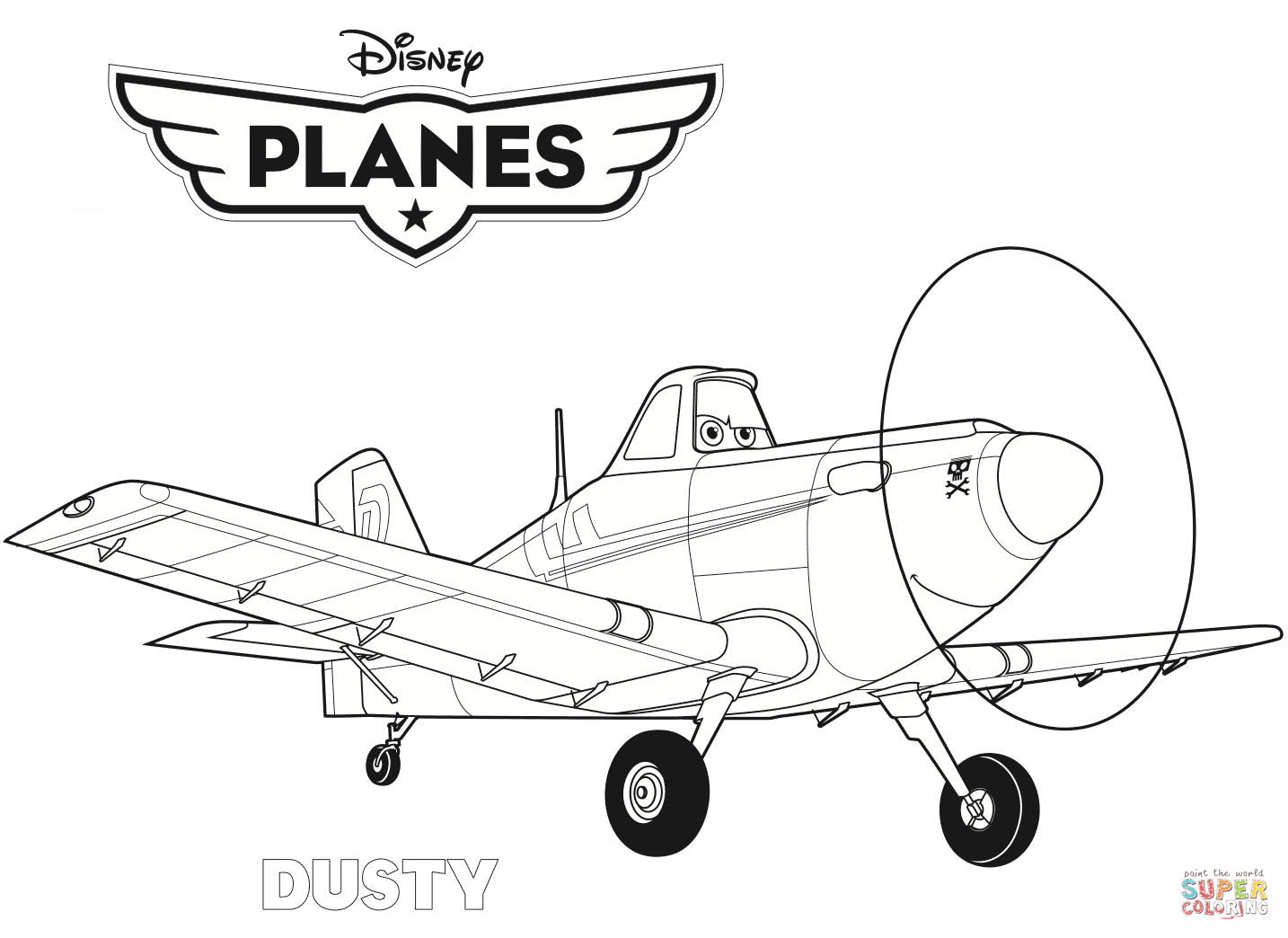Plane Coloring Pages Disney Planes Free Hdpng.com  - Airplane For Kids, Transparent background PNG HD thumbnail