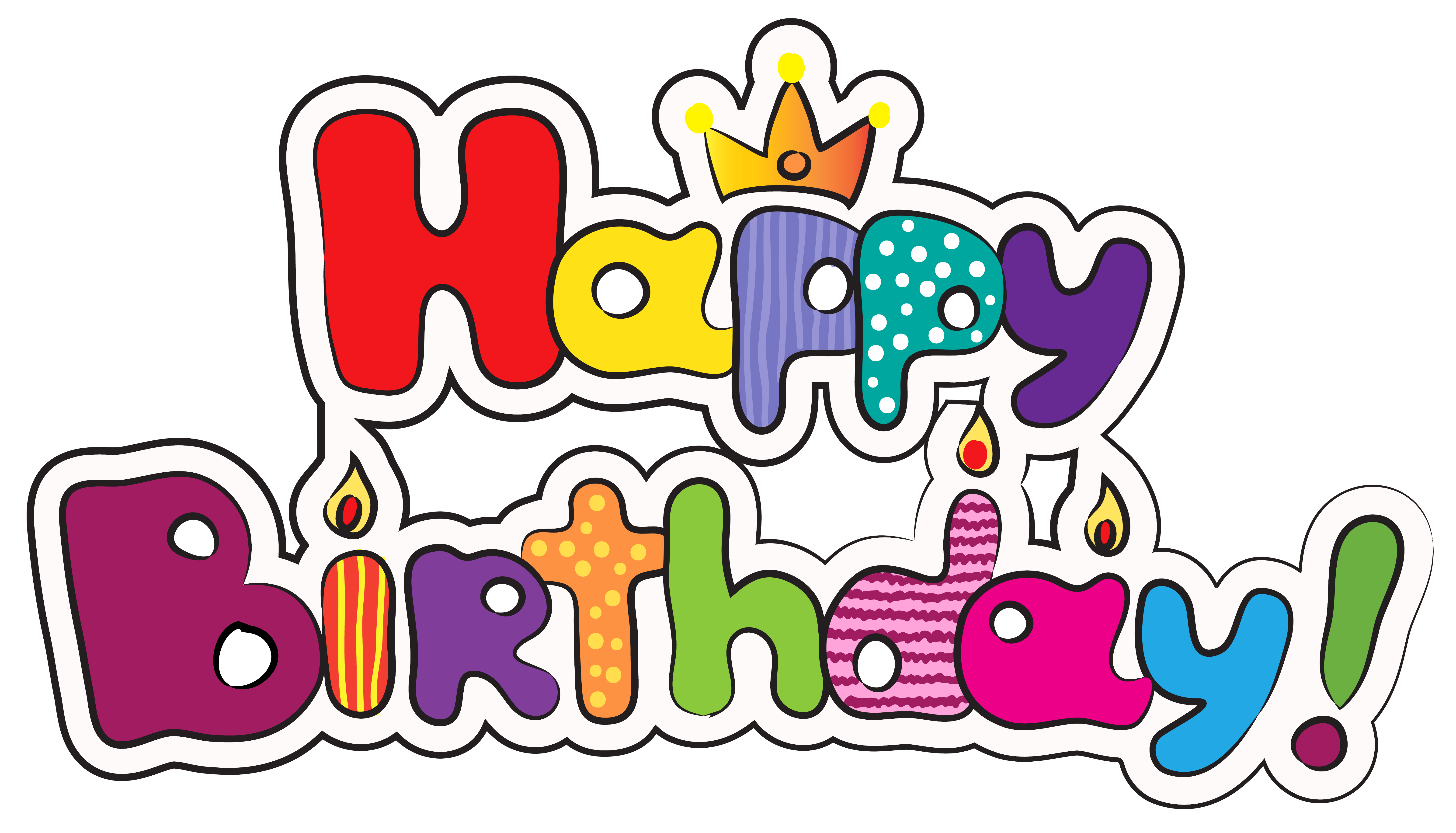 Colorful Happy Birthday Png Clipart Image - Birthday To Copy, Transparent background PNG HD thumbnail