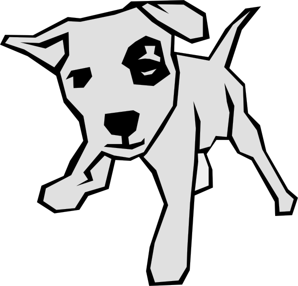 Dog Simple Drawing 5 Black White Line Art Scalable Vector Graphics . - Black And White Of Dogs, Transparent background PNG HD thumbnail