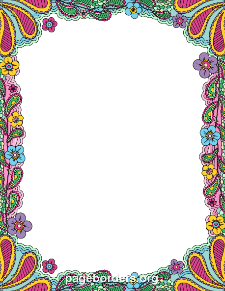 Free Colorful Doodle Border Templates Including Printable Border Paper And Clip Art Versions. File Formats Include Gif, Jpg, Pdf, And Png. - Border For Word, Transparent background PNG HD thumbnail
