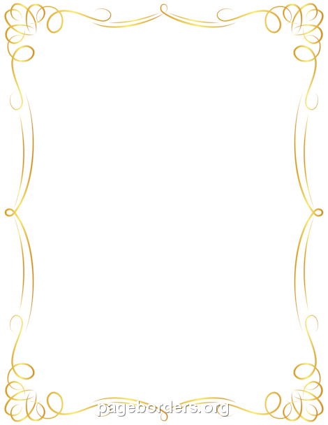 Free Golden Border Templates Including Printable Border Paper And Clip Art Versions. File Formats Include Gif, Jpg, Pdf, And Png. Vector Images Are Also Hdpng.com  - Border For Word, Transparent background PNG HD thumbnail