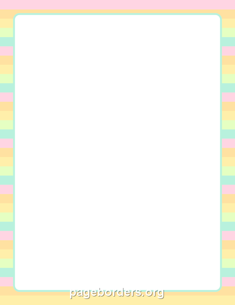 Free Pastel Striped Border Templates Including Printable Border Paper And Clip Art Versions. File Formats Include Gif, Jpg, Pdf, And Png. - Border For Word, Transparent background PNG HD thumbnail