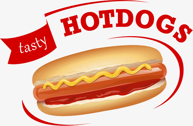 Cartoon Hot Dog Bread Label, Fast Food, Snacks, Label Png And Vector - Cartoon Hot Dog, Transparent background PNG HD thumbnail