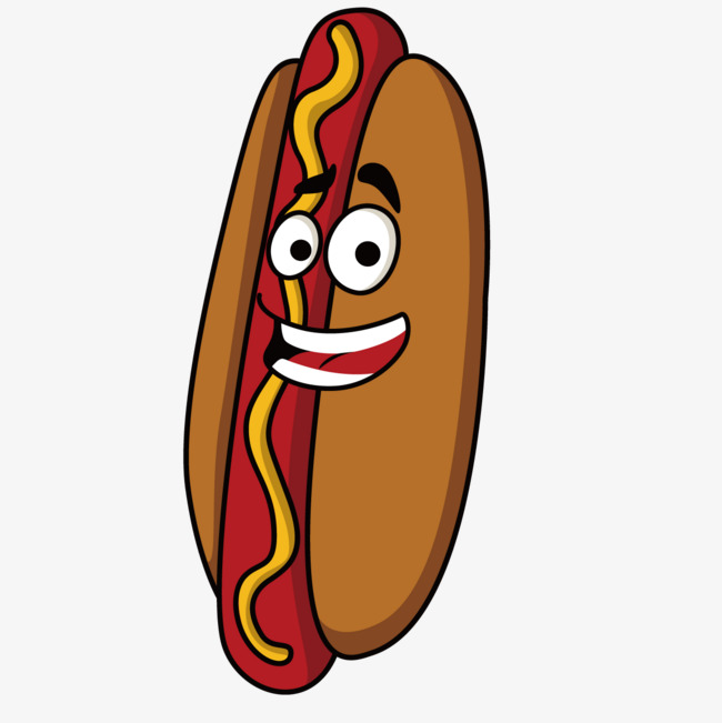 Cartoon Hot Dog, Cartoon, Hot Dog, Sausage Png And Vector - Cartoon Hot Dog, Transparent background PNG HD thumbnail