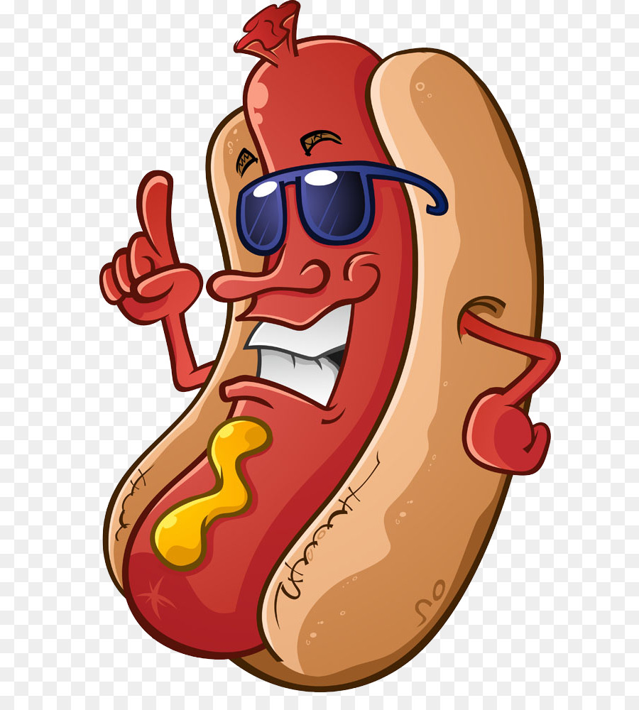 Hot Dog Cartoon Royalty Free Clip Art   Smiling Cartoon Hot Dogs - Cartoon Hot Dog, Transparent background PNG HD thumbnail