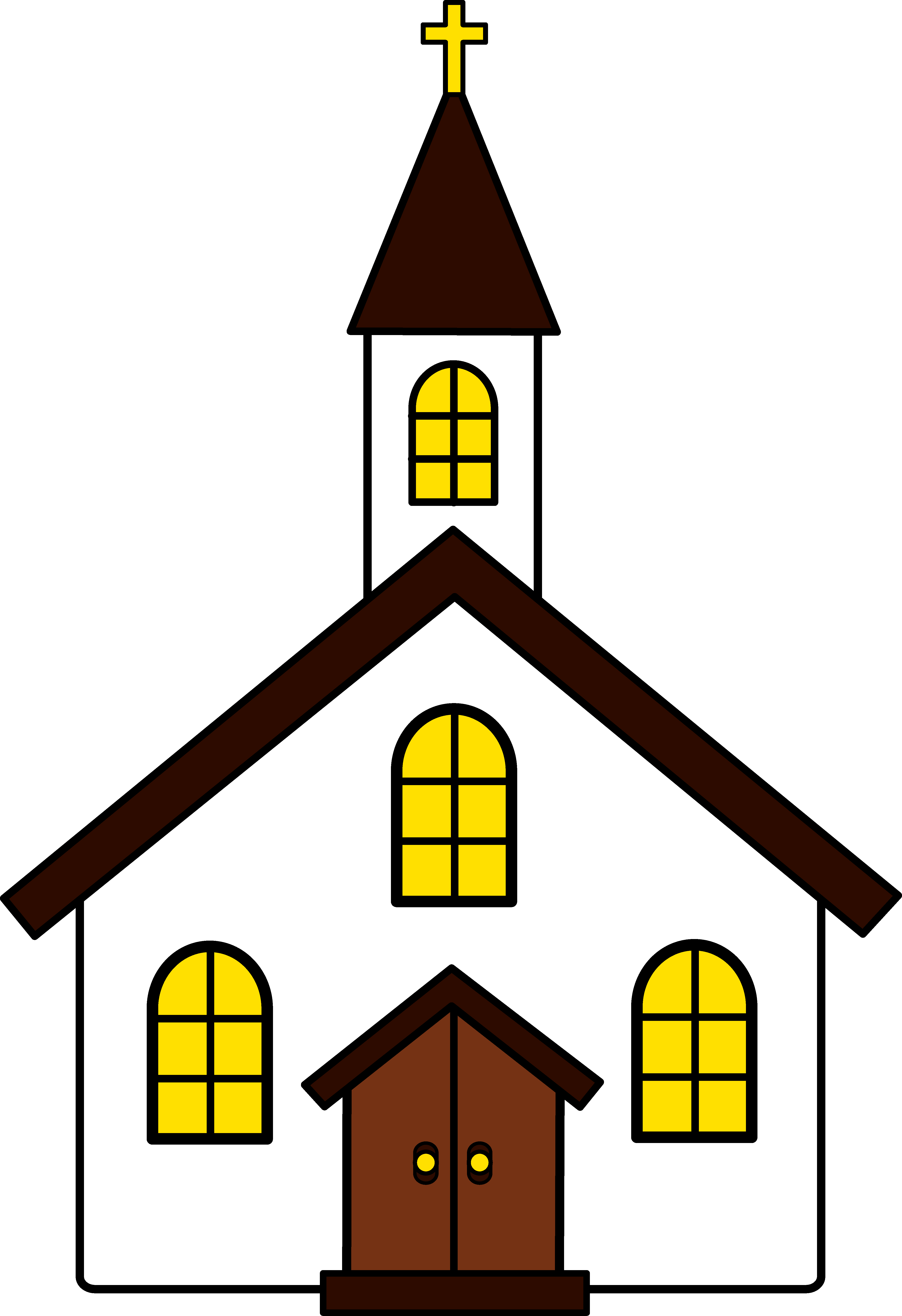 Church Clip Art Black And White | Clipart Library   Free Clipart Images - Church, Transparent background PNG HD thumbnail