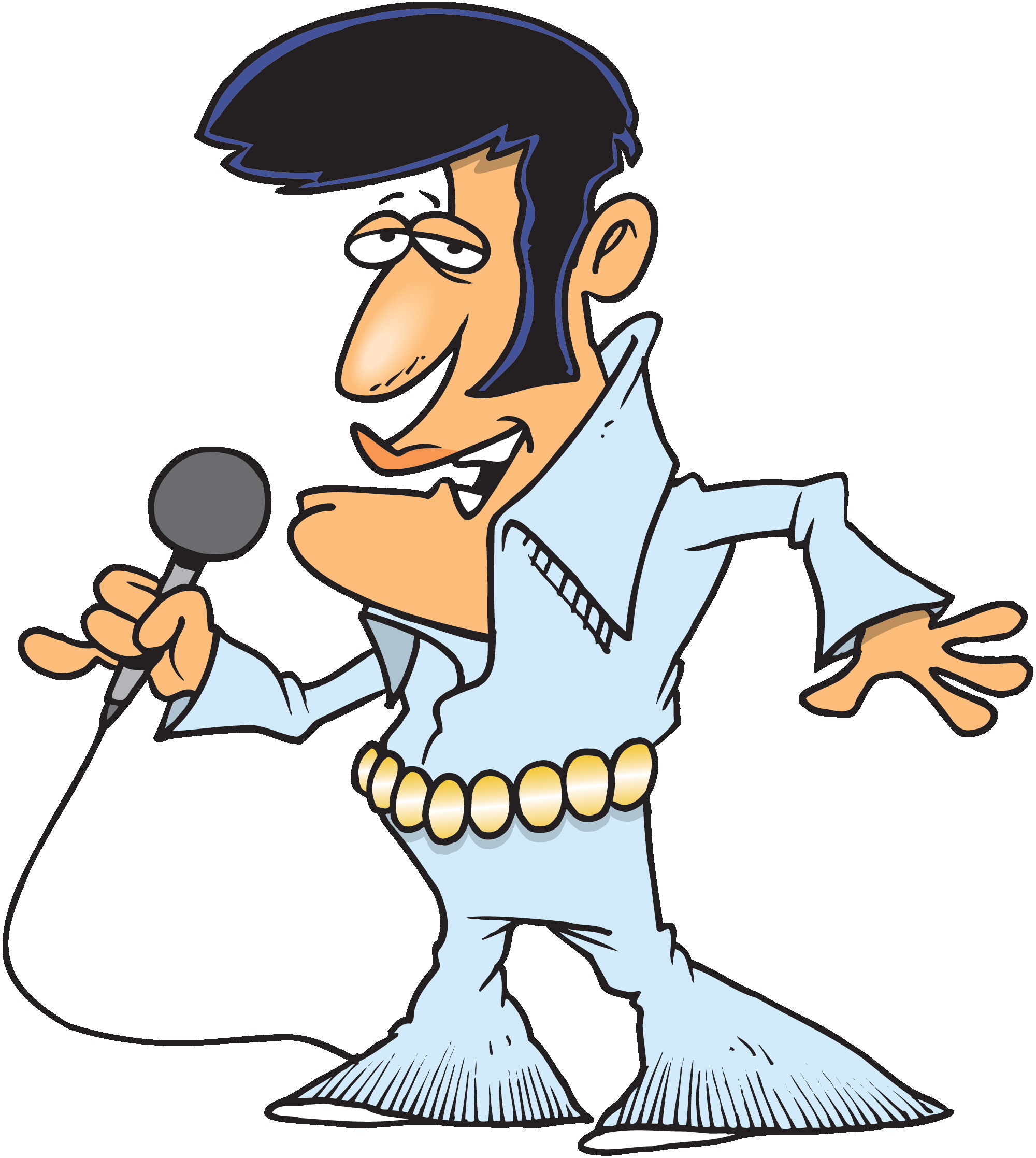 Free Elvis Png - Cartoon Elvis Presley Clipart, Transparent background PNG HD thumbnail