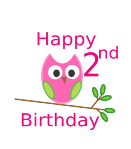 Owl 2Nd Birthday Clip Art   Vector Clip Art Online, Royalty Free U0026 Public Domain - Happy Birthday Girl, Transparent background PNG HD thumbnail